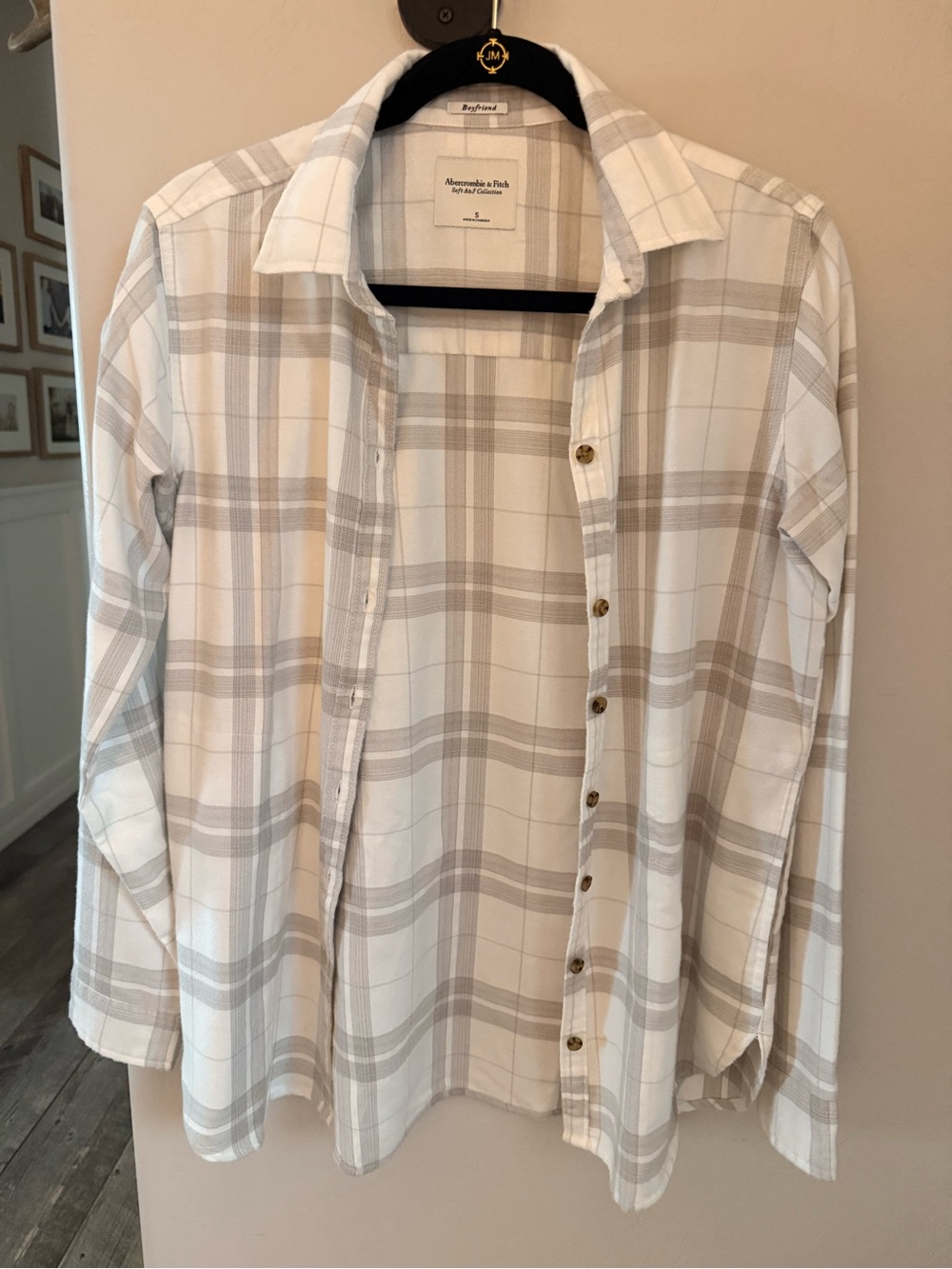Abercrombie & Fitch women’s Plaid Button-Down Shirt “boyfriend” fit